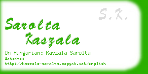 sarolta kaszala business card
